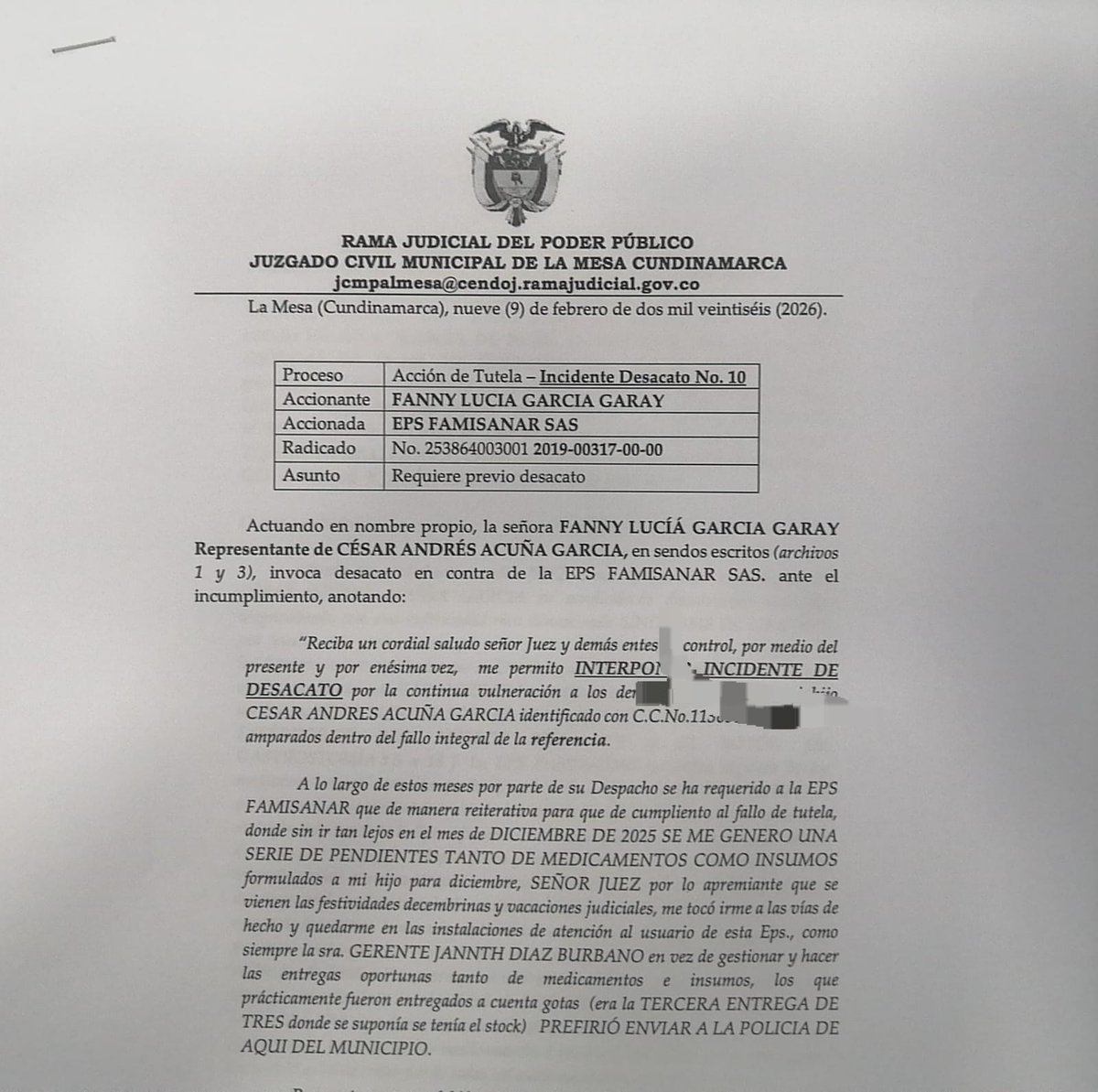 Facer93's tweet photo. #interventor @EPS_Famisanar se BURLA DE LOS LOS FALLOS JUDICIALES @MinSaludCol @GA_Jaramillo @Supersalud PERMISIVA Y ALCAHUETA @DefensoriaCol GUARDA SILENCIO @AdresCol NO PAGA a @mrmtechsas NO HAY CERTEZA DE LA ENTREGA DEL BOTÓN, PENDIENTES X PARTE DE @MedicColombia HASTA CUANDO? https://t.co/dFWb300IBM