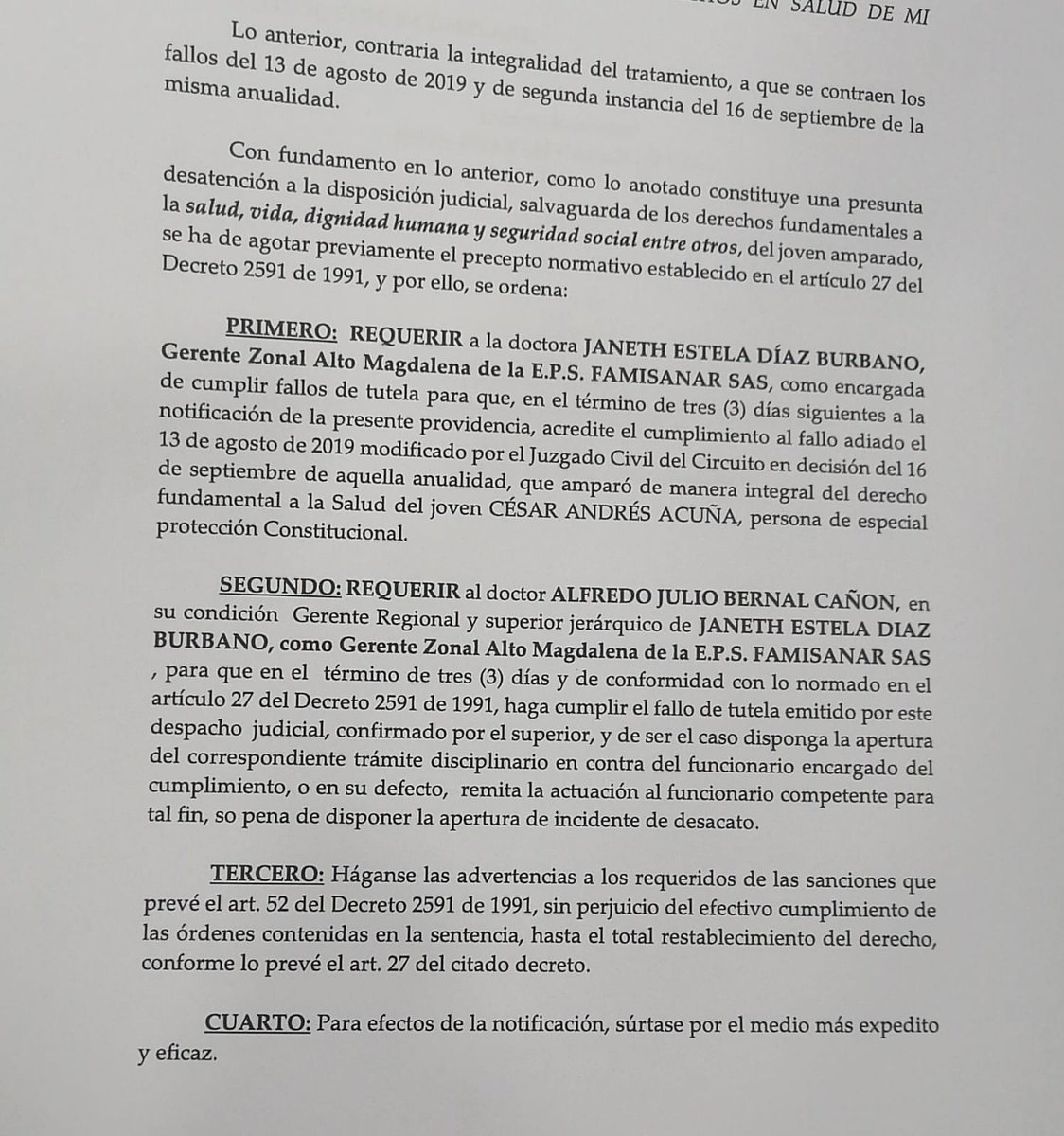 Facer93's tweet photo. #interventor @EPS_Famisanar se BURLA DE LOS LOS FALLOS JUDICIALES @MinSaludCol @GA_Jaramillo @Supersalud PERMISIVA Y ALCAHUETA @DefensoriaCol GUARDA SILENCIO @AdresCol NO PAGA a @mrmtechsas NO HAY CERTEZA DE LA ENTREGA DEL BOTÓN, PENDIENTES X PARTE DE @MedicColombia HASTA CUANDO? https://t.co/dFWb300IBM