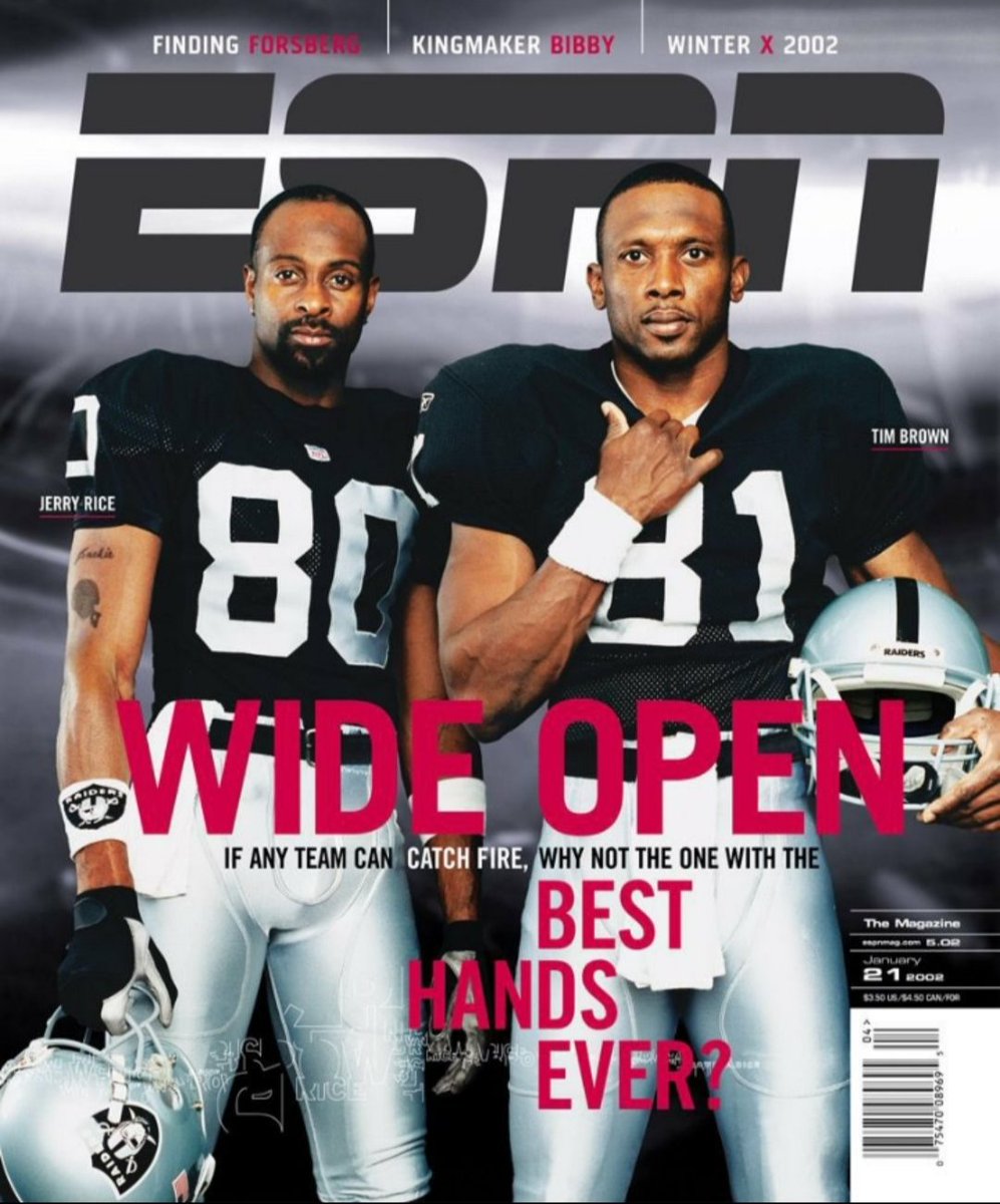 ZombieRaider707's tweet photo. Double goated! 🐐🐐
#80 Jerry Rice and #81 Tim Brown 
#WayBackWednesday #RaiderNation https://t.co/vPYGl3AldU