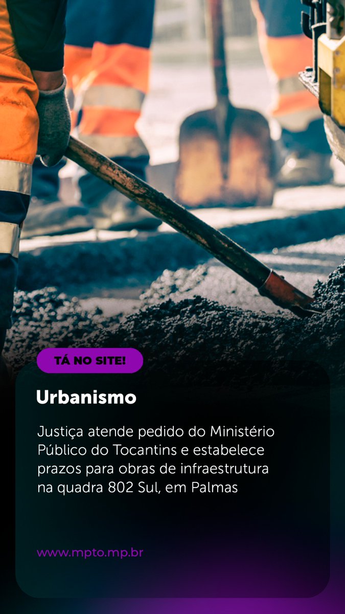 MPETocantins's tweet image. ☝️ Justiça atende pedido do Ministério Público do Tocantins e estabelece prazos para obras de infraestrutura na quadra 802 Sul, em Palmas.

💻 x.gd/UJAix

👉 Seus direitos foram desrespeitados?
📞 Ligue 127.

#MPTO #MPTOAtuante #Tocantins #Palmas