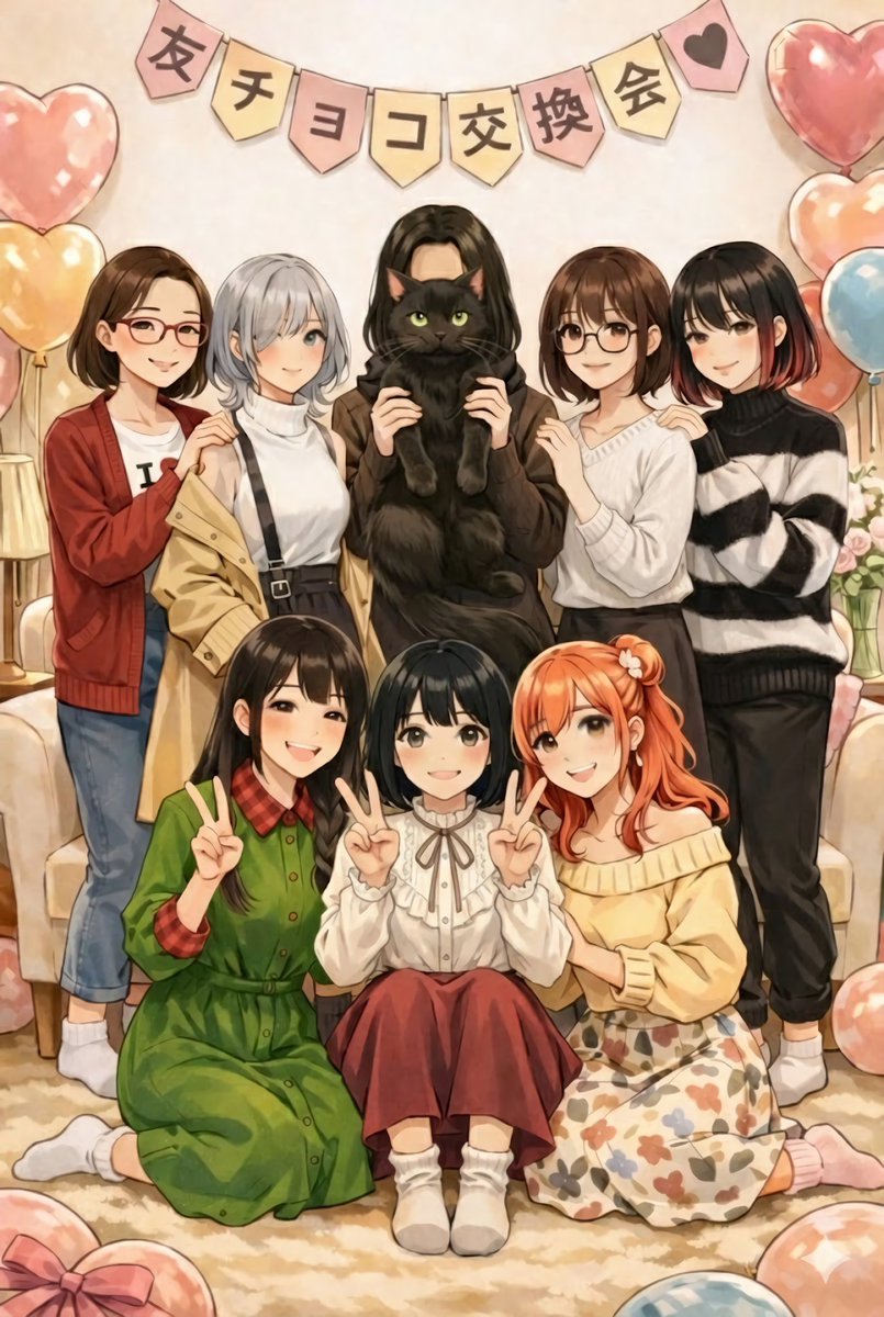 自コミュニティサーバーで開催した友チョコ交換会、閉幕いたしましたー🙌
こんな時期なのに参加してくださって皆さん本当に感謝です✨
来てくれた方と、全員とはいかなかったけど記念撮影したよ!!
可愛いチョコもたっくさんもらっちゃった...🥰