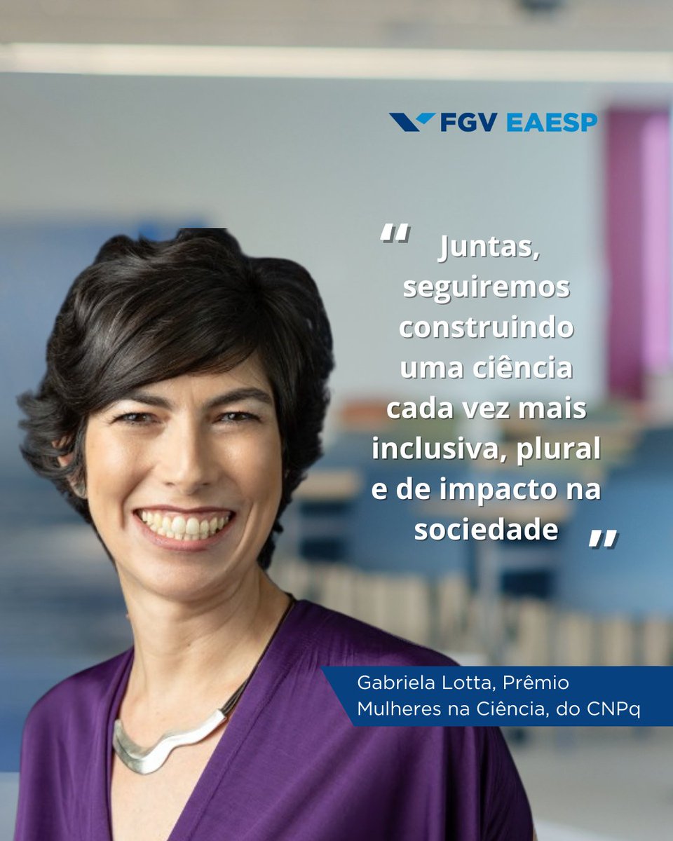 FGVEAESPesquisa's tweet photo. No Dia Internacional das Meninas e Mulheres na Ciência, a #FGVEAESP celebra uma conquista que simboliza a força e o protagonismo feminino na produção do conhecimento: Gabriela Lotta foi agraciada com o Prêmio Mulheres e Ciência. Confira no #BlogImpacto: https://t.co/5Hli2K2n3w https://t.co/8hNIpjsvet