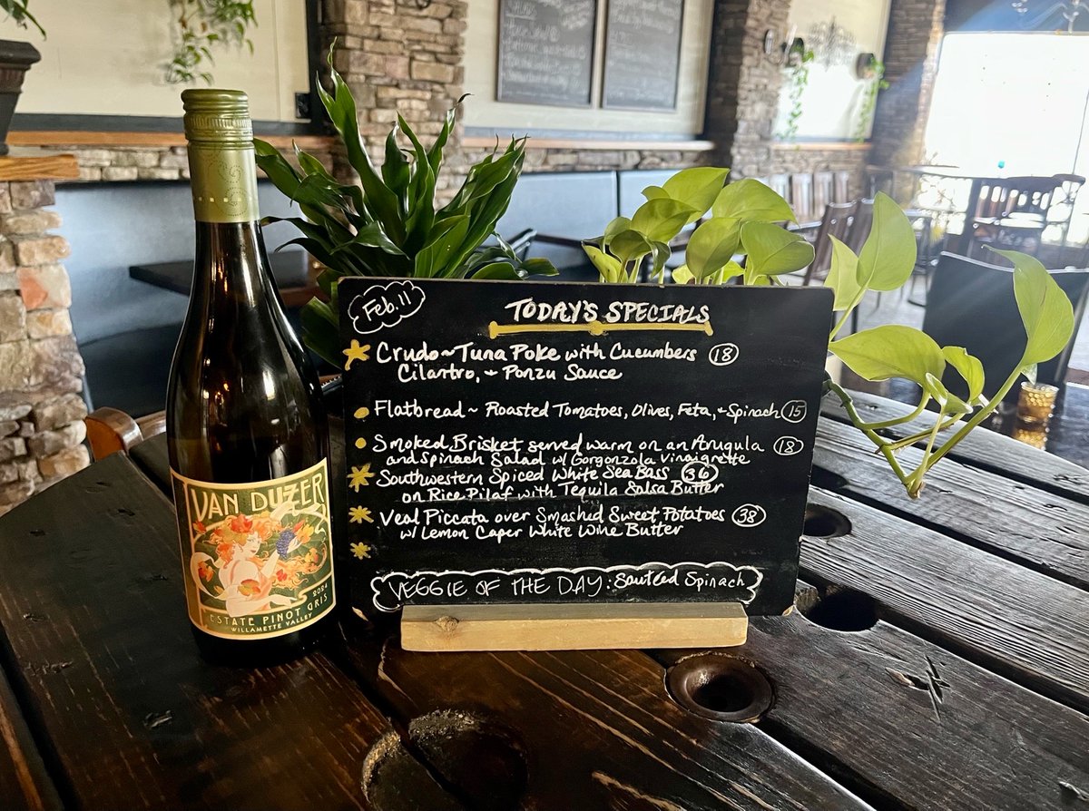 Blind Mule dinner specials. Daily drink spevials, too! Come on in and beat the Valentine’s rush!