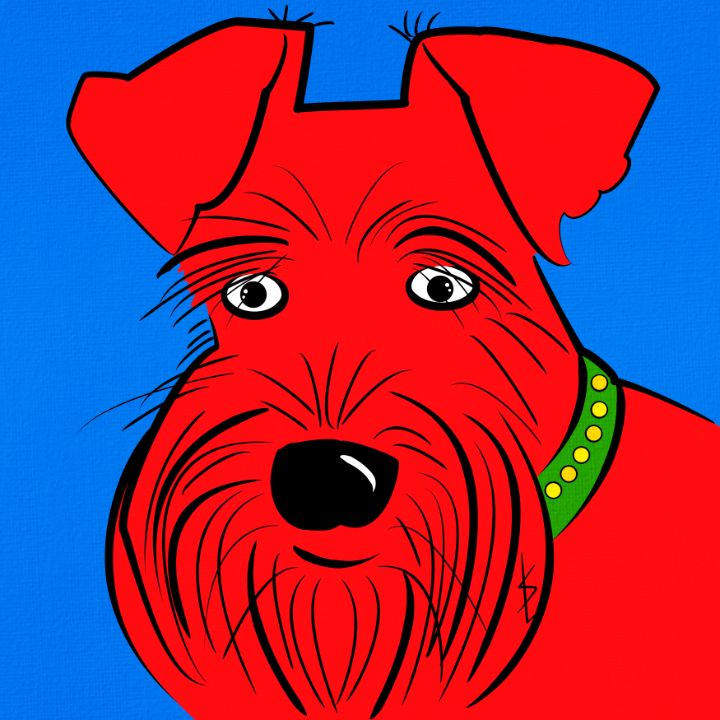 Sannellarson's tweet photo. Art of the Day! "Red Schnauzer Dog Pop Art". Buy at: https://t.co/xibcqpghfz https://t.co/XpYhddfoUd