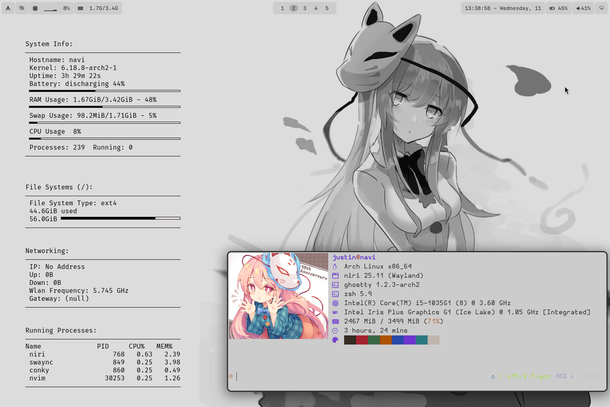 Light mode rice for a light laptop [Niri] Link: https://t.co/VJkfUQKIzx ...