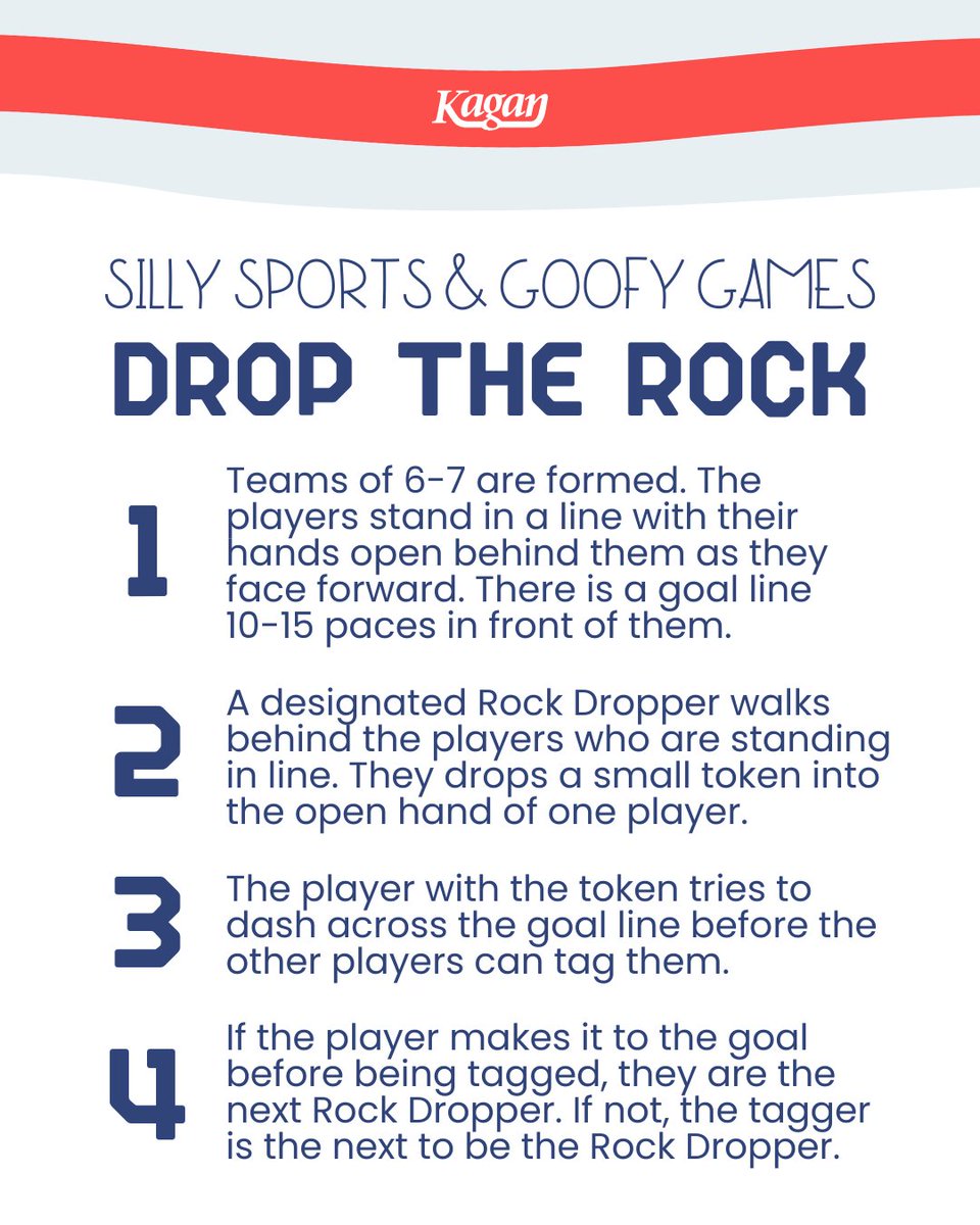 KaganOnline's tweet image. While athletes compete for medals, students can compete for smiles 😄

Our Silly Sports &amp;amp; Goofy Games turn Olympic excitement into fun that gets every student moving and learning together!

#kagan #kaganstructures #cooperativelearning #classroomactivities #classroomgames