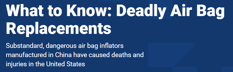 PWCPolice's tweet photo. There is an urgent warning for anyone driving a vehicle that has previously been involved in a crash where the #AirBags deployed. @NHTSAgov is investigating replacement inflators that were installed in vehicles in the US & are responsible for deaths.
Visit
https://t.co/wkUZ9kkKUp https://t.co/0HMDGlG5OF
