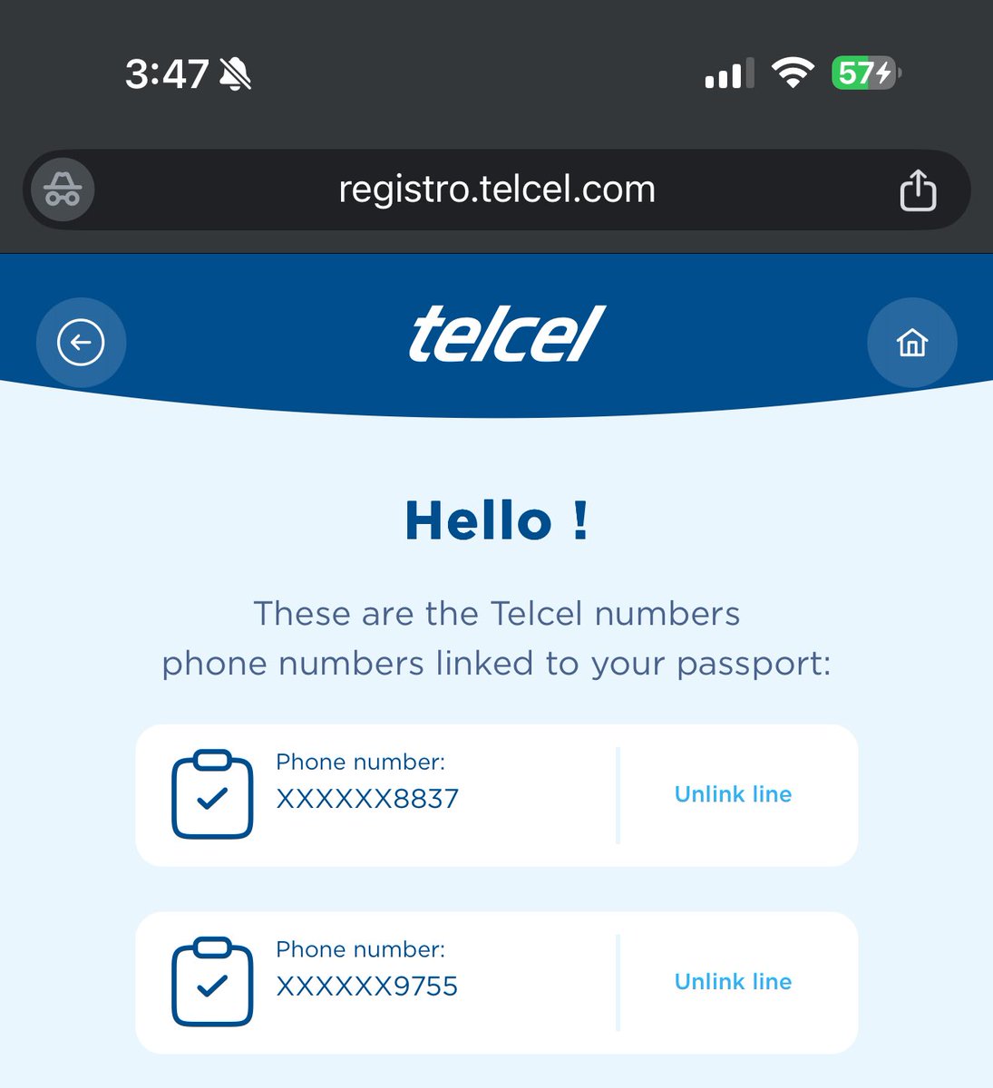 ¿Por qué chingados hay líneas registradas con mi PASAPORTE? 
1. Sin mi consentimiento 
2. Ninguna es mía

<a href="/Telcel/">Telcel</a> <a href="/arturoelias/">Arturo Elias Ayub</a> <a href="/Profeco/">Profeco</a> 

NADA PUEDEN HACER BIEN <a href="/Claudiashein/">Claudia Sheinbaum Pardo</a> y sus ineptos compadres 🖕🏼🖕🏼🖕🏼🖕🏼