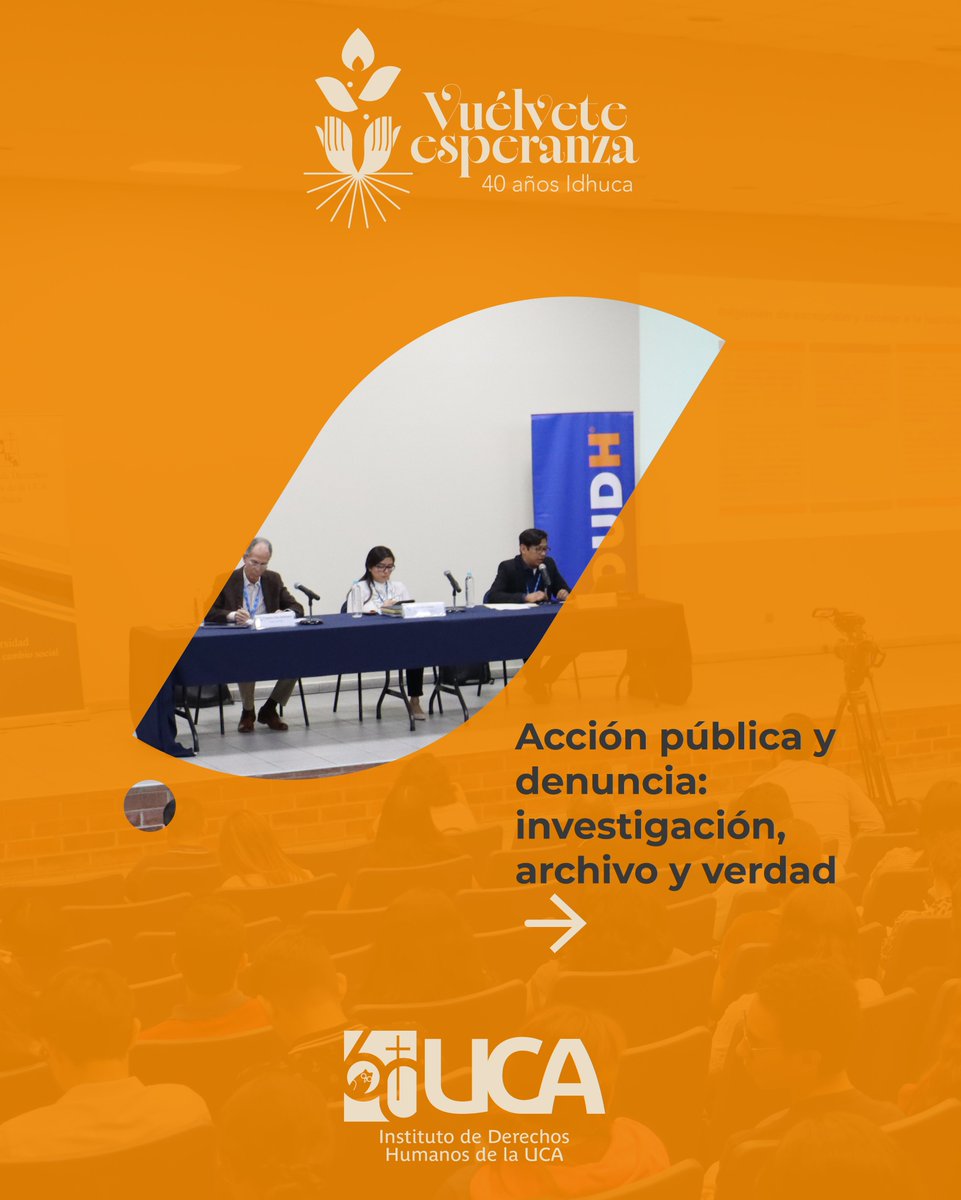 idhuca's tweet photo. #VuélveteEsperanza | Investigar, documentar y denunciar también es sembrar esperanza.

Frente al silencio, el Idhuca ha apostado por la verdad y la justicia a través de la investigación rigurosa, el archivo y la acción pública.

#40AñosIdhuca https://t.co/02F9O7RedS