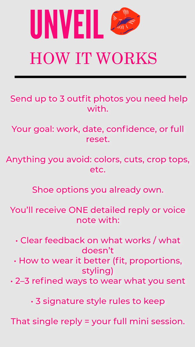 DaisyTaveras's tweet image. Most people don’t need more clothes.
They need to understand why their outfits aren’t working. I’m opening limited 1:1 styling sessions where I break down:
– what’s sabotaging your wardrobe
– what actually fits your energy ALL DEETS ON MY CARD. #PersonalStyle #StyleTips #NYCStyle