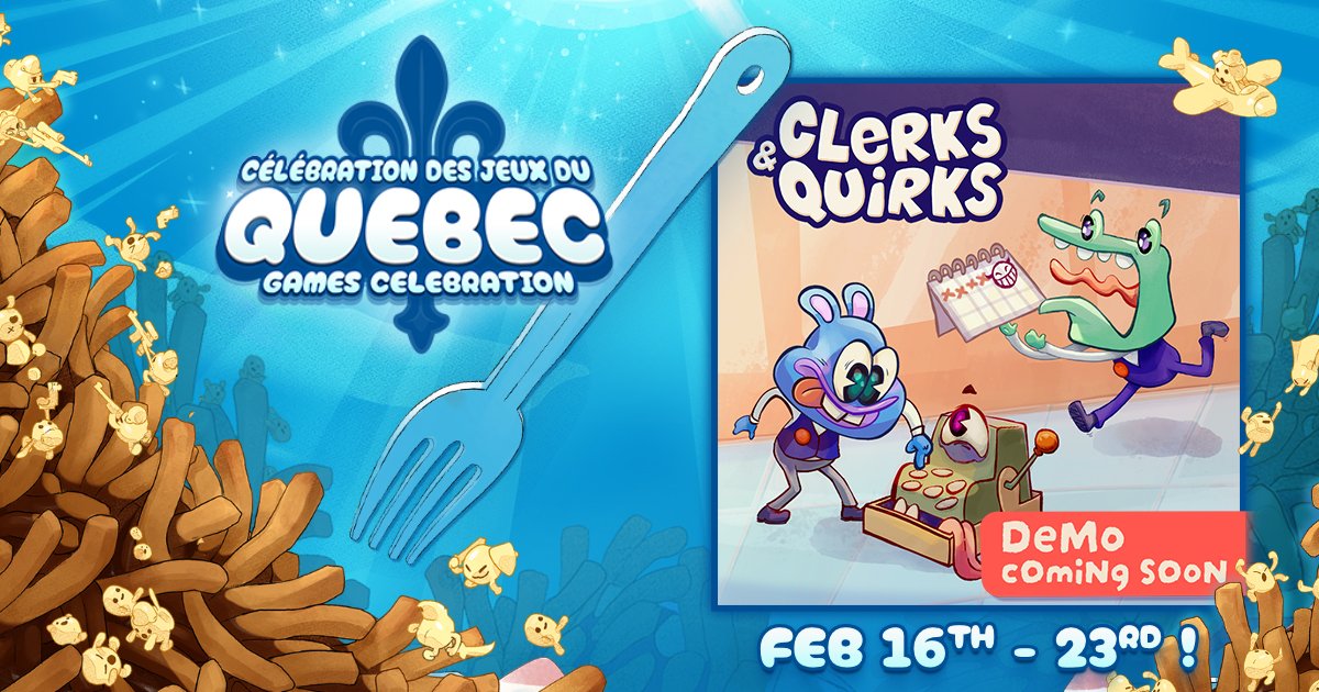 altkeygames's tweet photo. 📣 Clerks &amp; Quirks arrive à la #CélébrationJeuxQuébec sur Steam semaine pro !

Essaye notre 1ère démo : fabrique des objets iconiques, gère des meubles chiants et pis sors-toi du pétrin !

Amis et extincteur recommandés 🧯

Wishlistez sur Steam!

#QGC2026 #indiegame https://t.co/jNWycLhpMi