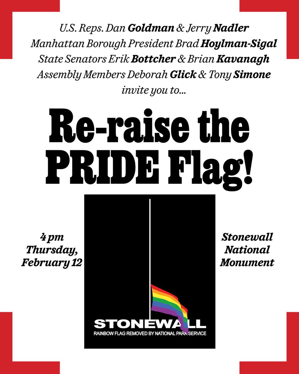 The Trump Administration will not erase Stonewall’s history. 

Join us as we re-raise the Pride flag tomorrow.