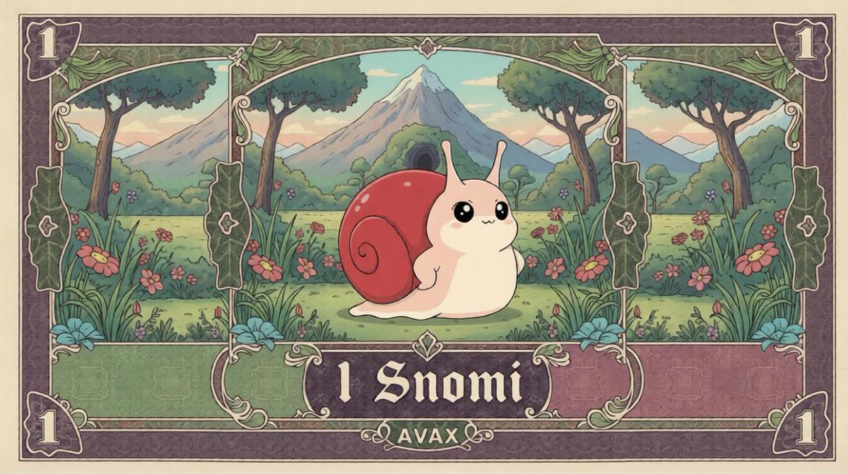 Received this strange banknote from a small AVAX project… curious to see what happens next 🐌