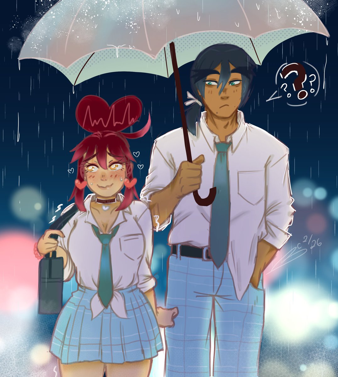 Flat c○mmissi○n 

Featuring my OCs, Chika and Kaito, cosplaying as Marin and Gojo from "My dress-up darling"

Chika is a wreck next to her hubbie 🤭

Please comment and share!! ☔️💓