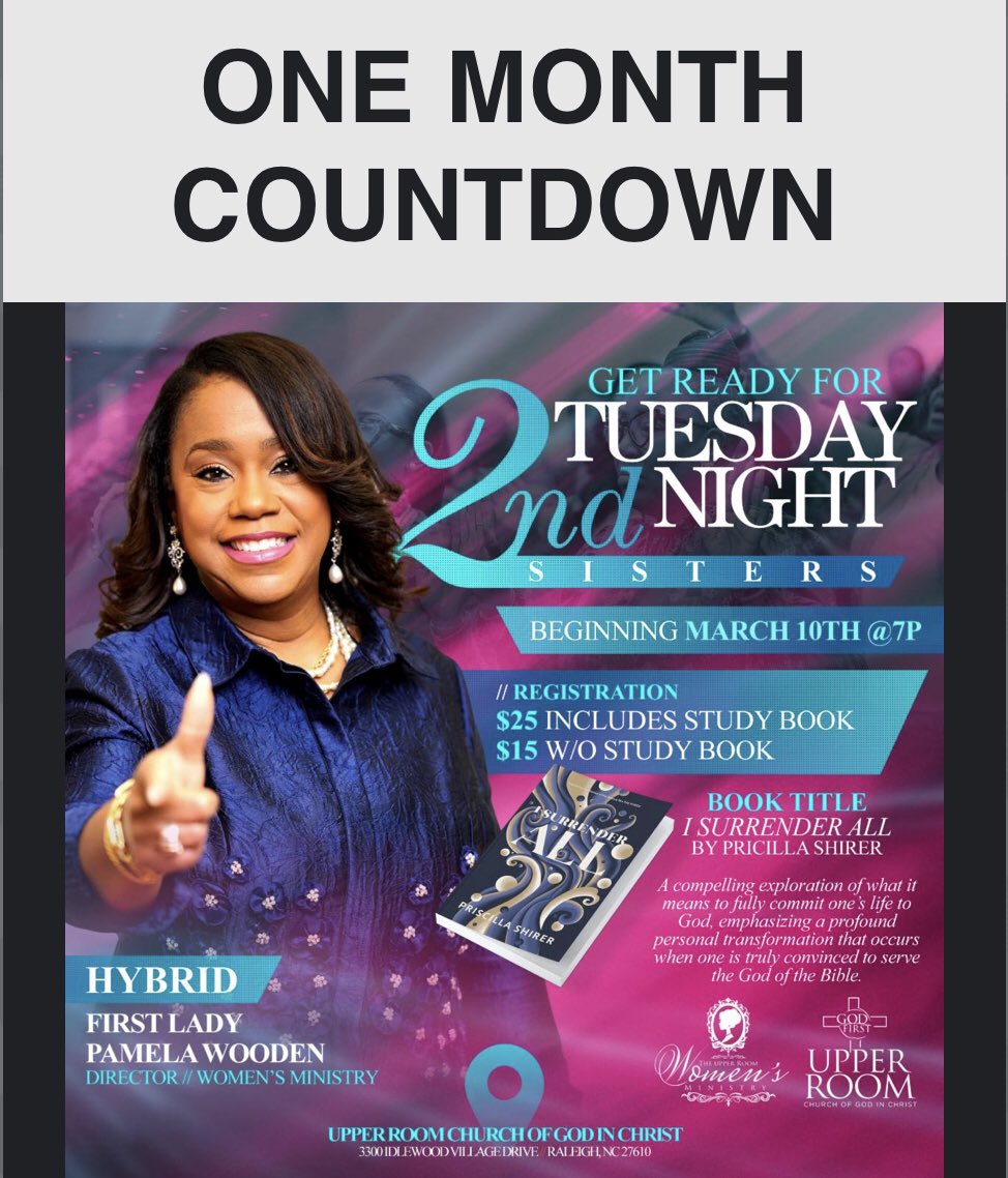 _UR_Women's tweet photo. $25 registration includes the study book.
$15 registration without the study book. 

Register today and take your next step of surrender. 

https://t.co/Dp67RiRh5h https://t.co/dePR1t69UN