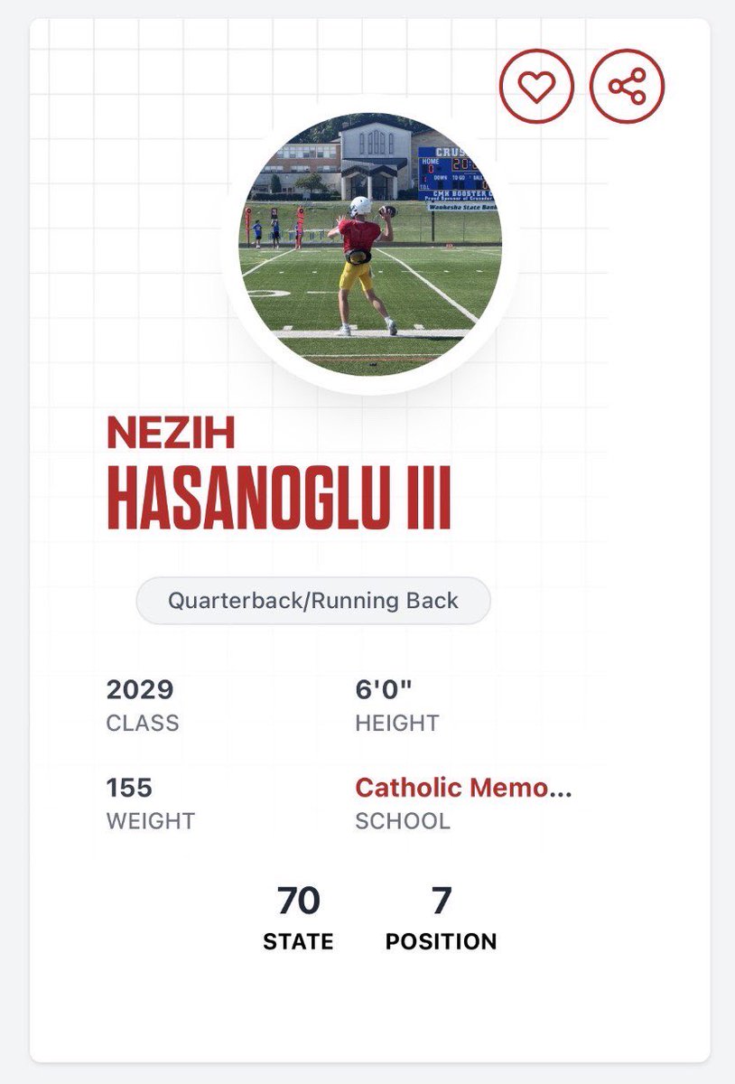 Nezih Hasanoglu 2029 QB/WR tweet media