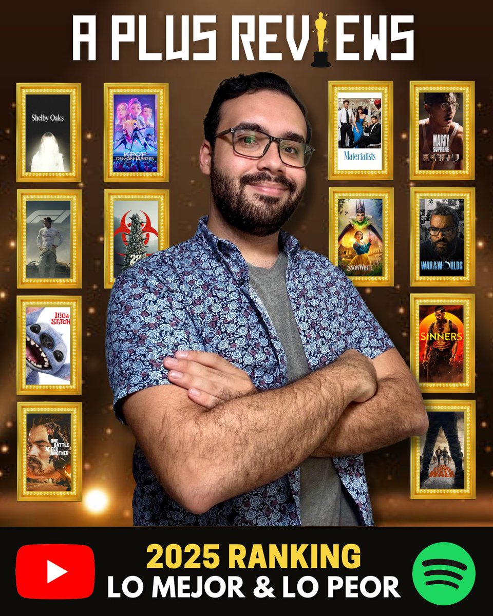 APlusReviews_'s tweet photo. 🎬 Ranking de todas las películas que vi en el 2025 los Mejor y Top 10 Películas Más Anticipadas del 2026 disponible en Youtube y Spotify! 🍿

https://t.co/hSPrOUpO53

#aplusreviews #podcast https://t.co/phLl0nfqGQ