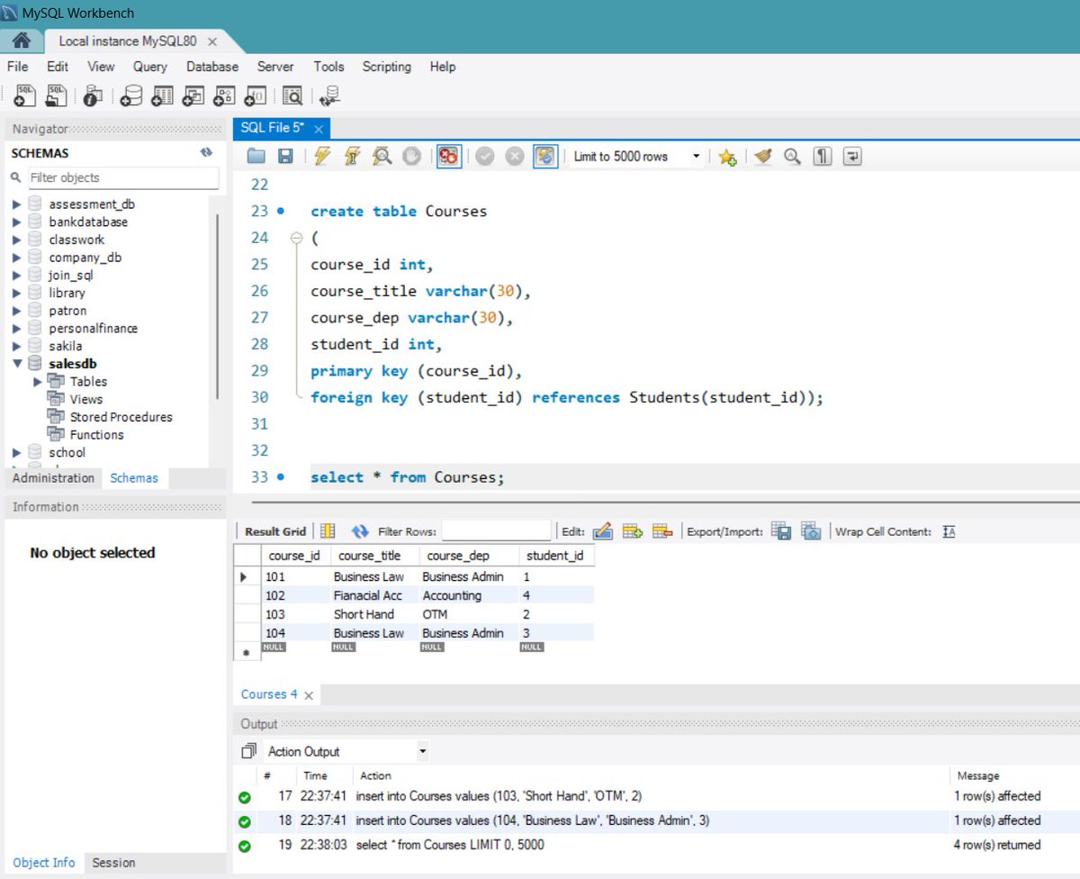 SQL is finally making sense. Today I stopped just learning SQL and ...