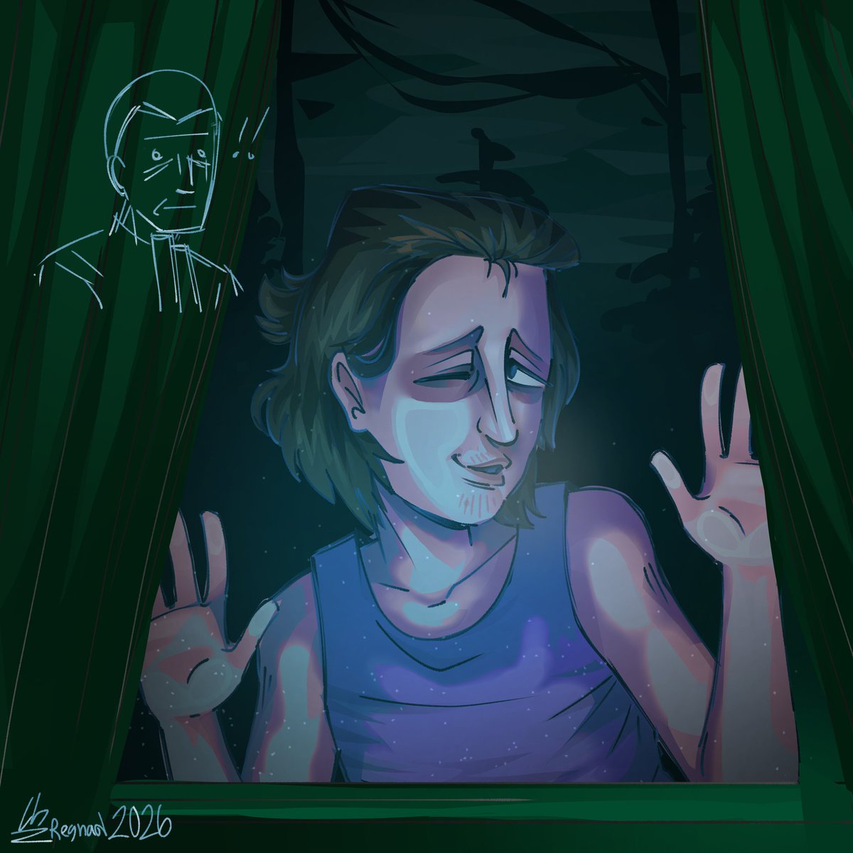 #creepyguy 5comentarios jeje #Ninah #noimnotahumanfanart