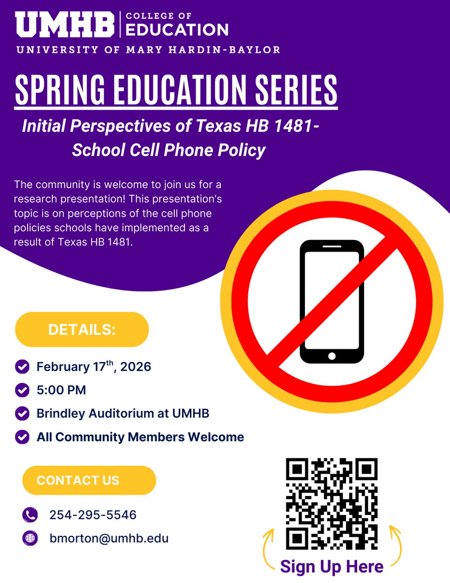 UMHB College of Education tweet media