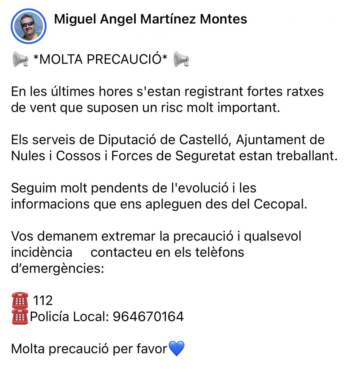 🚨🚨 Molta precaució en Nules, Mascarell i les platges 🚨🚨