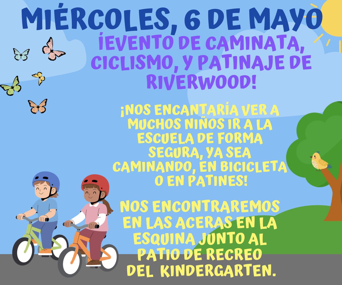 Save the date for Riverwood's Hike, Bike &amp; Roll...Wednesday, May 6th!  #riverwoodrocks  #d15rocks