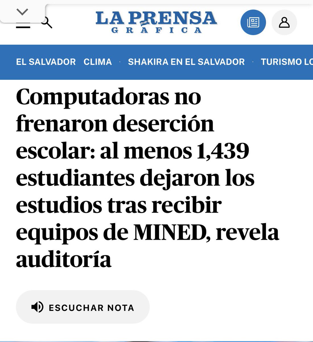 A este tipo de situaciones se refieren los expertos cuando dicen que entregar tablets y computadoras no soluciona mágicamente los problemas de Educación.

Pero este gobierno solo actúa en función de la propaganda.

laprensagrafica.com/elsalvador/com…