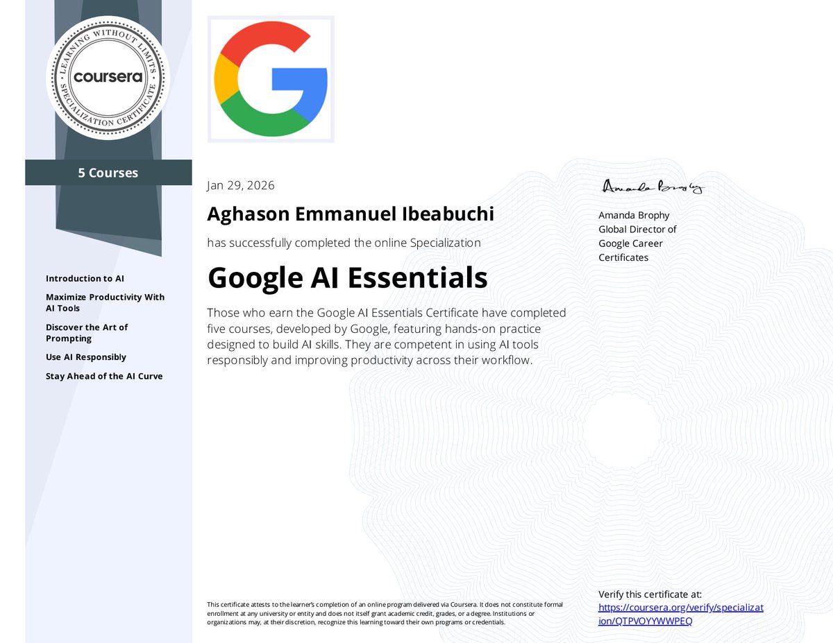 emmi_dev01's tweet photo. #ResponsibleAI #GenerativeAI #AgenticAI #AITrends2026 #GoogleAI #TechJobs #CareerGrowth #Hiring #MLengineer #AIEngineer #InnovationKeywords #GrowWithGoogle #Coursera #DevCareer https://t.co/G3q9L1h8xZ