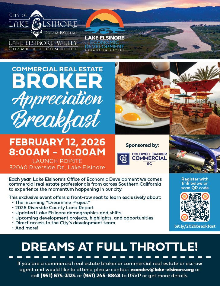 CBCSoCalGroup's tweet photo. We are proud to be Sponsoring the Commercial Real Estate Broker Appreciation Breakfast on February 12, 2026 at Launch Pointe in Lake Elsinore, CA. 
#cbcsc #cbc #coldwellbankercommercial #coldwellbanker #realestate #commercialrealestate #propertymanagement #cbcworldwide https://t.co/L07YQHBxHS