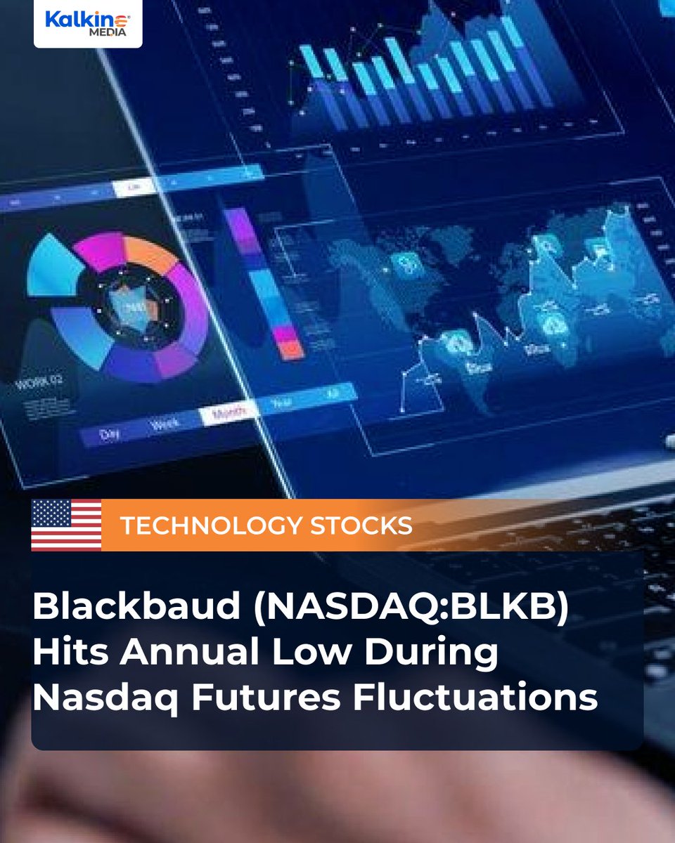 KalkineUSA's tweet image. Blackbaud (NASDAQ:BLKB) hits a new annual low amid Nasdaq futures volatility, spotlighting software stock weakness even as broader tech earnings trends evolve. 
zurl.co/t4RTH

#Blackbaud #BLKB #Nasdaq #TechStocks #AnnualLow #MarketVolatility #InvestingNews
