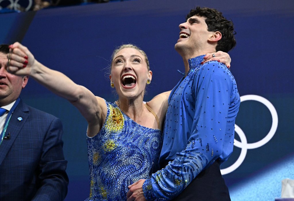 CANADA WINS BRONZE IN ICE DANCE 🥉🇨🇦⁣

Three-time Olympians Piper Gilles and Paul Poirier win their VERY FIRST Olympic medal 🥹 

Hometown: Markham, Ontario