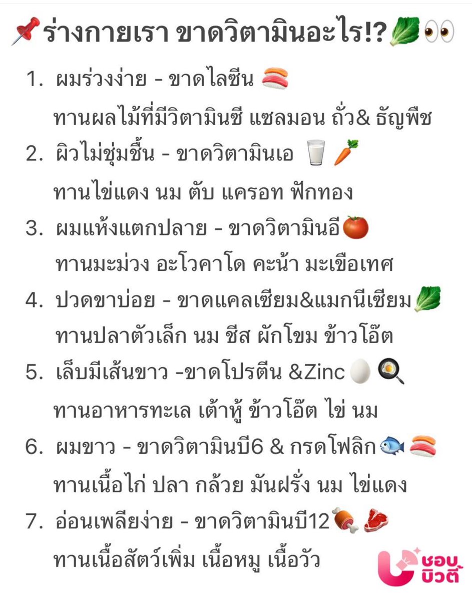 แปะไว้ค่ะ มีประโยชน์มาก🌟🌟🌟