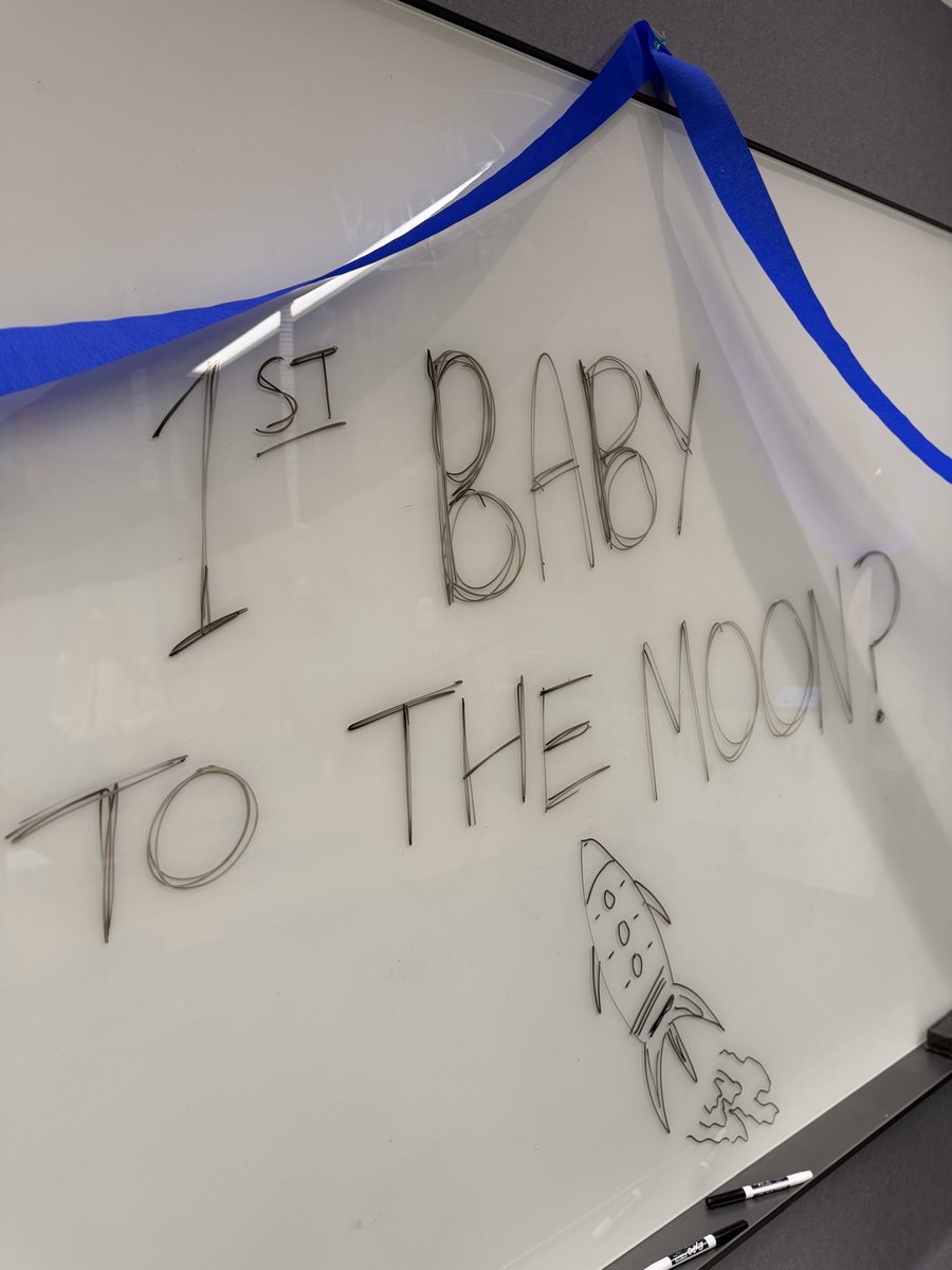 First baby to the MOON 🌖 happy 😮 baby shower to Papa Jordan!