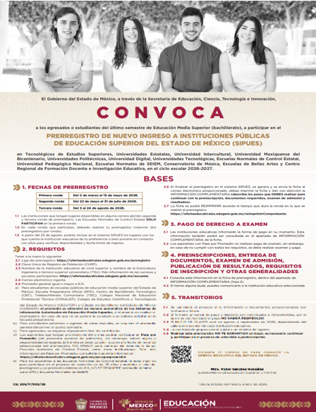 EPO33Metepec's tweet photo. El Sistema de Prerregistro de Nuevo Ingreso a Instituciones de Educación Superior del Estado de México (SIPUES) 2026- 2027, está dirigido a estudiantes próximos a egresar y egresados de EMS.
https://t.co/wVLBOox0DN #ElPoderDeLaEducación.
@Seduc
@SEMSedomex
@DGEMSedomex
@dbg_epoem https://t.co/tu3qVfCSBw