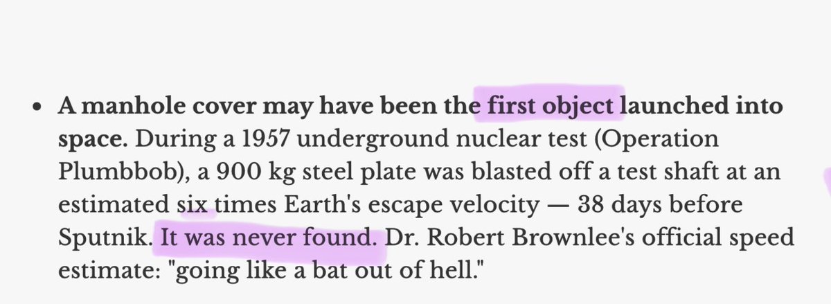 Manhole cover out there is our rep in Space !