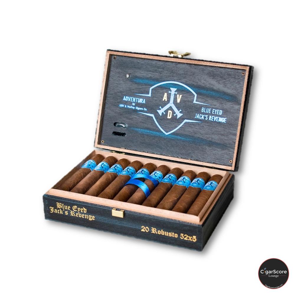 Just Added!

ADVentura Blue Eyed Jack’s Revenge features a beautiful Mexican San Andres wrapper &amp; delivers a balanced profile of flavor including ground cashews, floral spice, &amp; a creamy &amp; rich mouthfeel.

Boxes of 20: cigarscorelounge.com/product/advent…
Singles: cigarscorelounge.com/shop/singles/