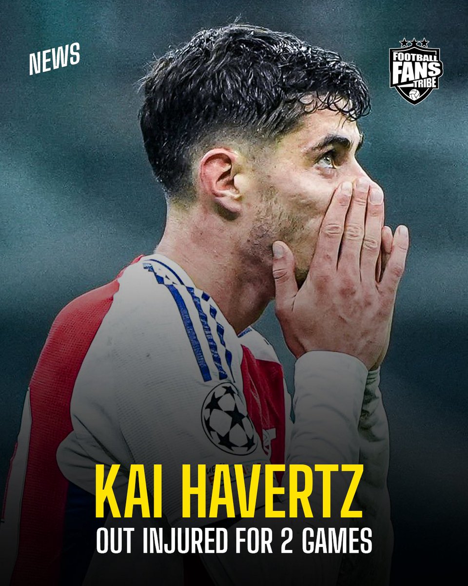 FansTribeHQ's tweet image. 🔴🤕 Kai Havertz has sustained a muscular injury and is now expected to miss Arsenal’s both games vs Arsenal and Tottenham. The Situation is hoped not to be a serious issue though 

#havertz #kaihavertz #arsenal