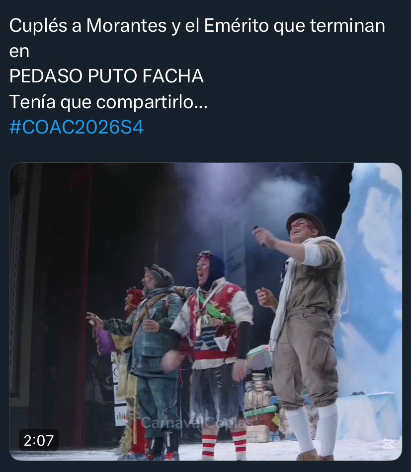 Es el problema de creerse los graciosos oficiales, cuando la realidad es que se pasan el año entero tumbados en el sofá sin dar palo al agua, porque son mediocres apesebrados de una tradición. Que coño os habra hecho Morante, banda de vagos
