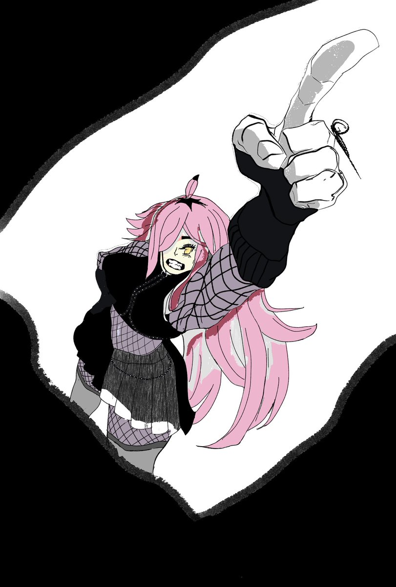 DetectiveG8's tweet photo. #nefthyart 

Estaba mirando algunos Opening de anime y me acordó una pose del dedo arriba. Quise hacerlo con la Nene. https://t.co/7gYUNgTDZO