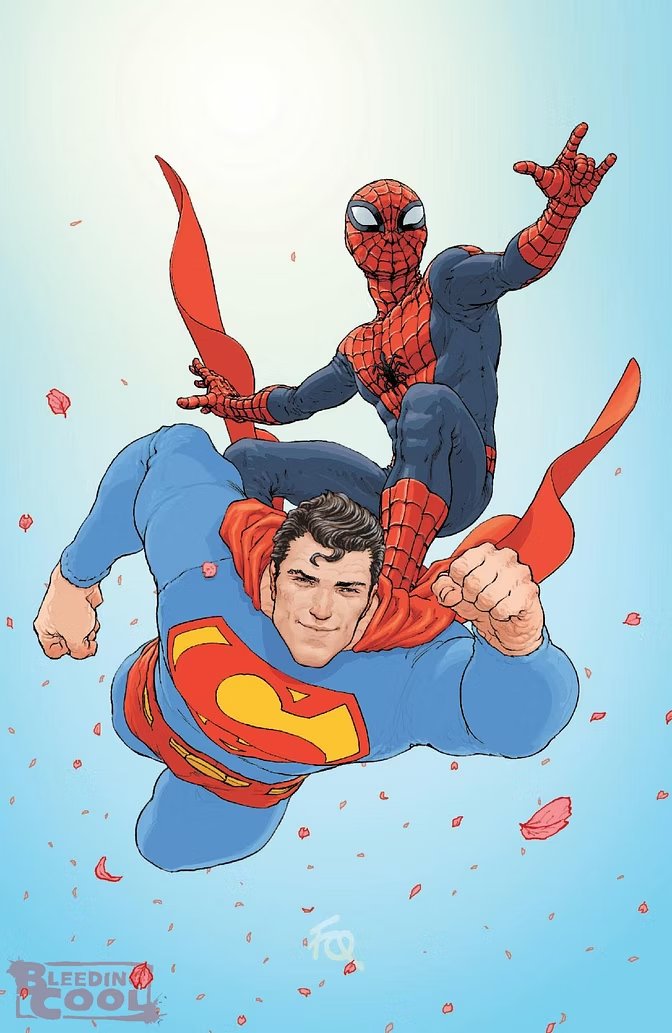 Superman/Spider-Man #1 Variant cover by Frank Quitely