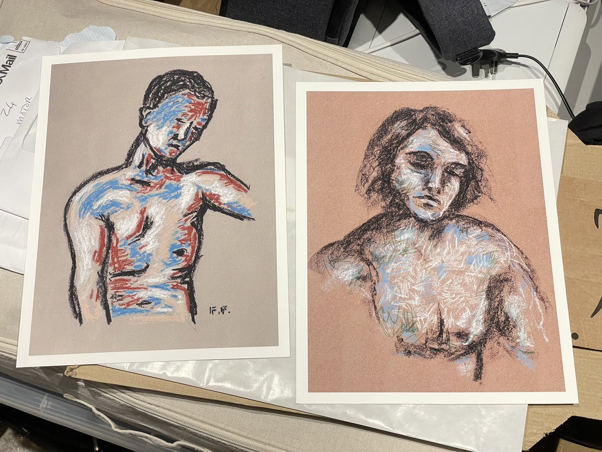 FentonFrazer's tweet photo. So, got some Glicee prints. My first time I printed my own work. It’s really a test for the quality.  Well it’s past my quality control.  #Gilcee #Print #Art https://t.co/O06NXzSE2S