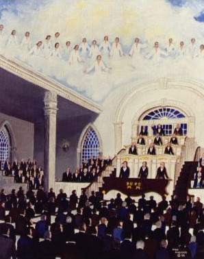 Over 1,000 people saw Heavenly messengers and tongues of fire descend on the Kirtland Temple at its dedication.  Both those inside and outside had Heavenly manifestations on that day.

Detractors don't want to talk about this.  It was  Latter-day Day of Pentecost.