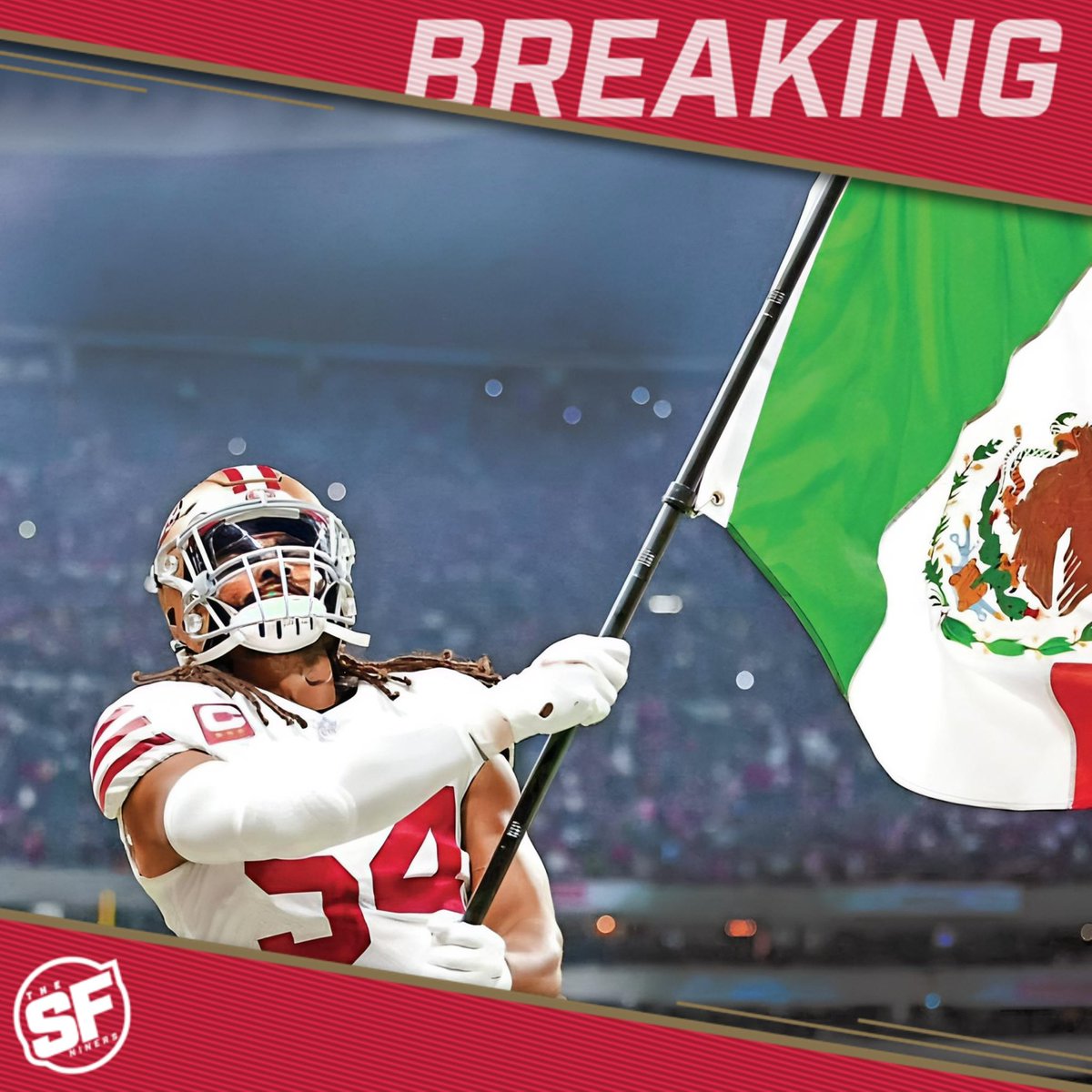 TheSFNiners's tweet photo. The #49ers will be the home team in a game hosted in Mexico next season, per @espnsutcliffe 

That would be two international games in 2026 https://t.co/ODcGUxEQ7M