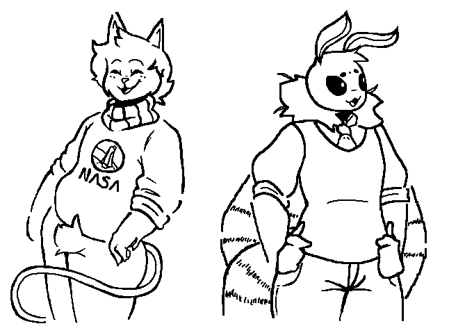 HaresJax's tweet photo. Fursona designs I made for two of my gaming buddies https://t.co/sDGiwMjs9P