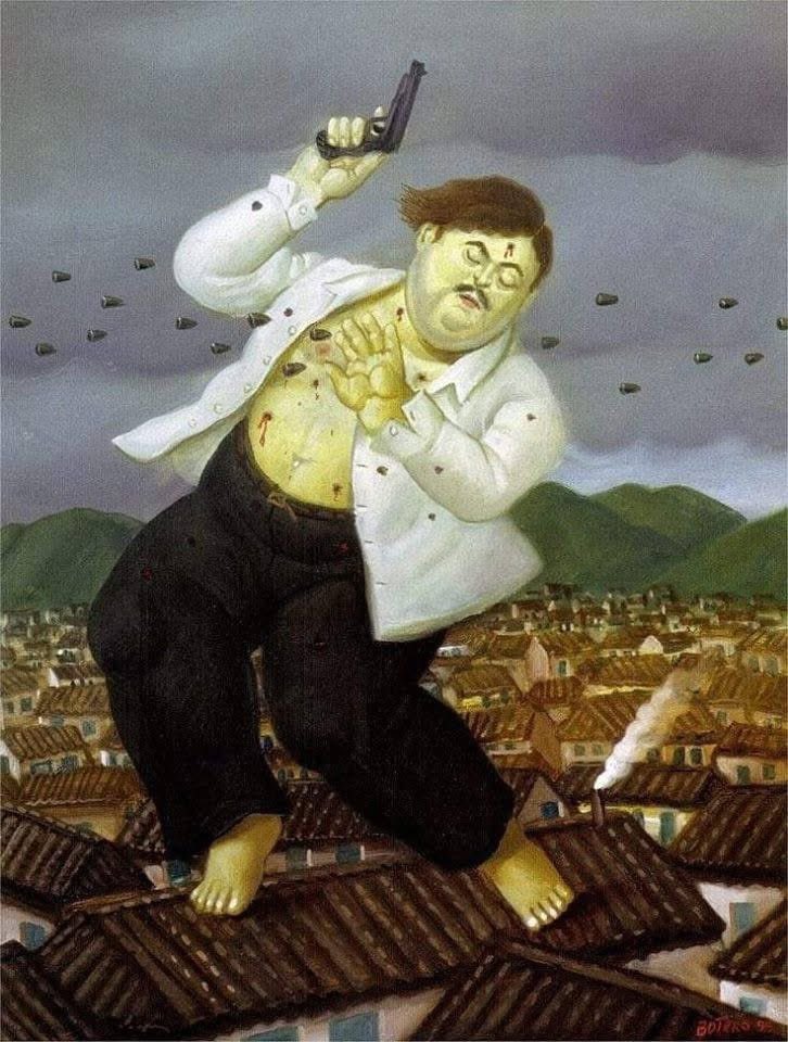 Fernando Botero
Muerte de Pablo Escobar (1999)