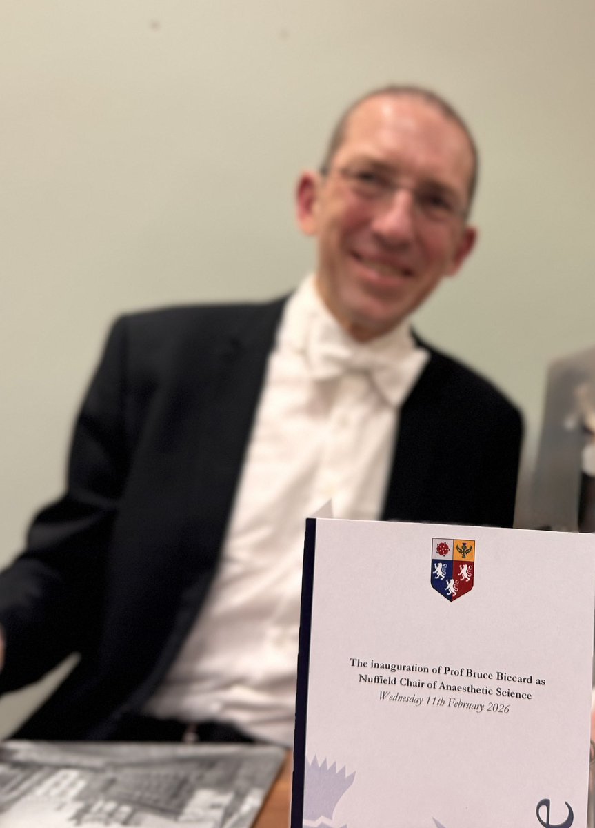 doctimcook's tweet photo. @BruceBiccard has to be one of the most self-effacing and most impressive people I know

An absolute pleasure to attend Bruce’s inaugural lecture as Nuffield Professor of Anaesthesia inOxford

A man with true passion for Africa, academia, anaesthesia and surgical equity

Delighted for you Bruce
@NDCNOxford @UniofOxford
