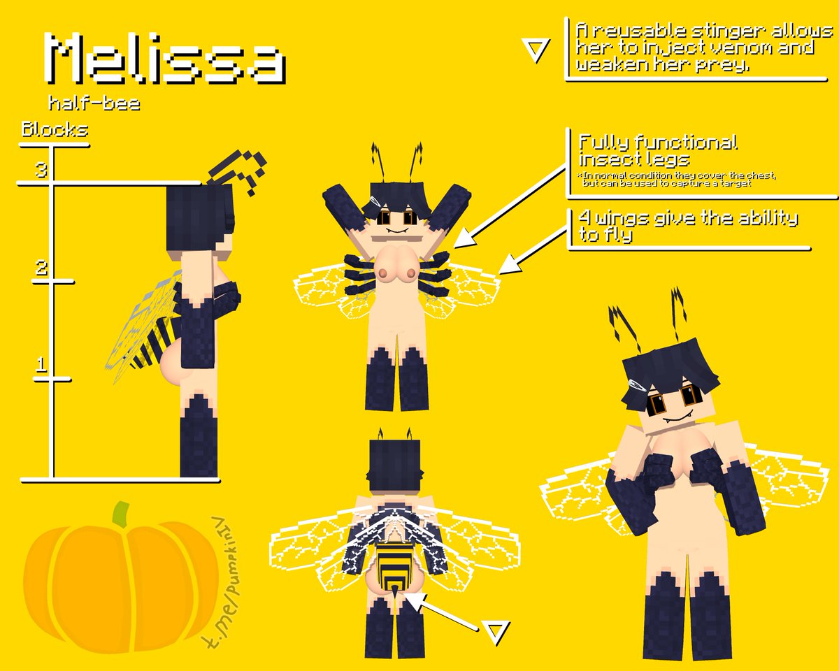 Pumpkin1V's tweet photo. Meet the new character Melissa! #mcr34 #minecraftrule34 #minecraftnsfw #minecraftr34 #minecraft18 https://t.co/WdaLApvK1P