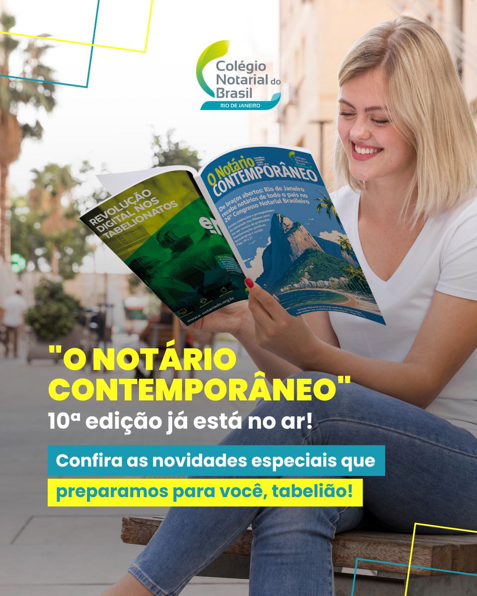 CNB_RJ's tweet photo. O Notário Contemporâneo n�� 10: Uma edição especial  para o notariado fluminense e brasileiro! 📖

Já está disponível a nova edição da nossa revista! Neste número, podemos conferir:

🔹 O 26º Congresso Nacional no RJ: Como um início marcado por imprevistos nos aeroportos se https://t.co/uGCLDqfsQB