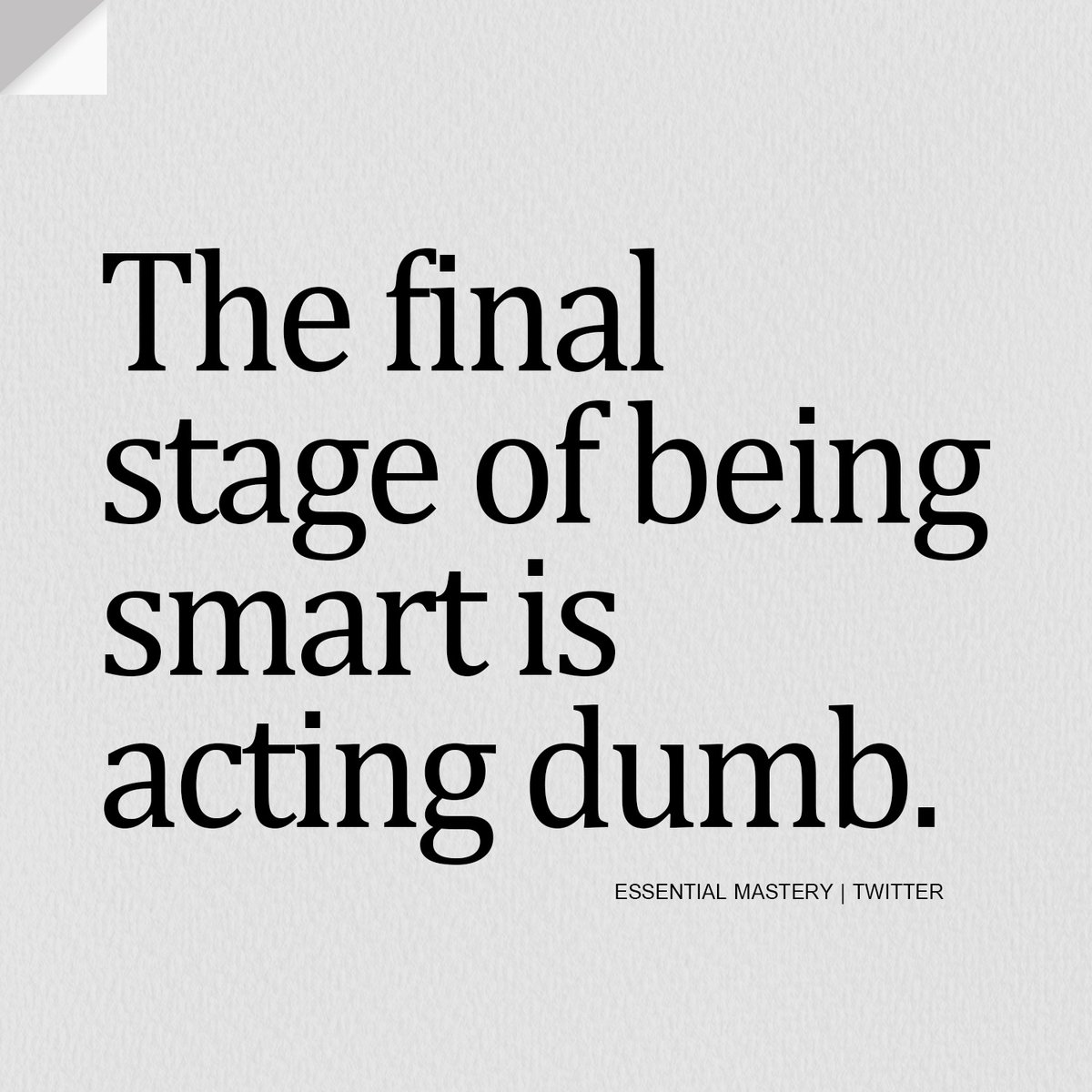 This is what most people do not understand.