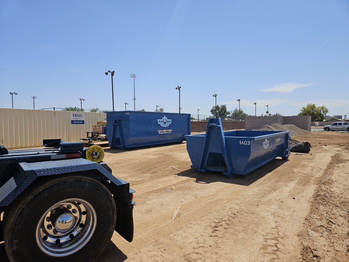 One partner. Every solution. 💙🐻
Roll-offs, porta potties, temporary fencing — whatever your site needs, Blue Bear Waste Services keeps your project moving without interruption.

Call today for seamless site support.
CO: 720-500-5282 |  AZ: 623-888-5282
